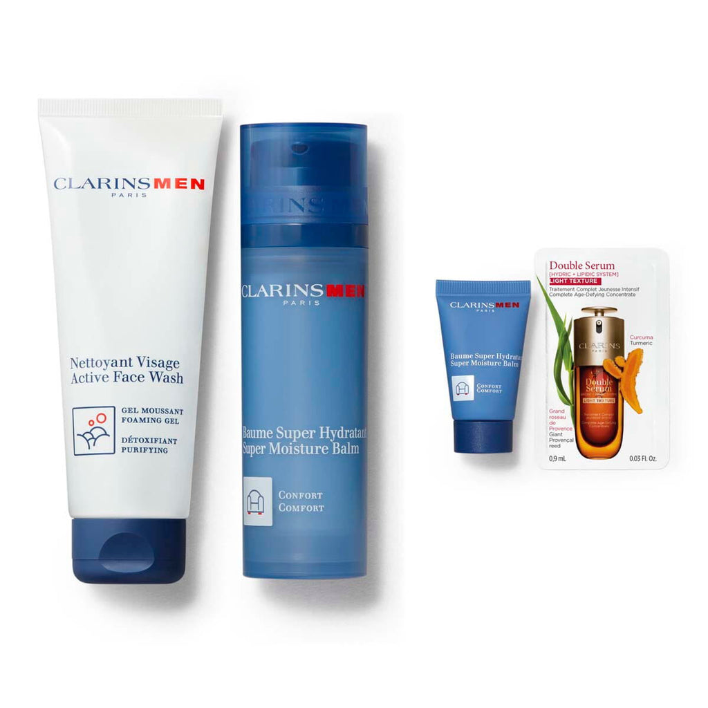Moisturizing Face Care Set for All Skin Types - ClarinsMen